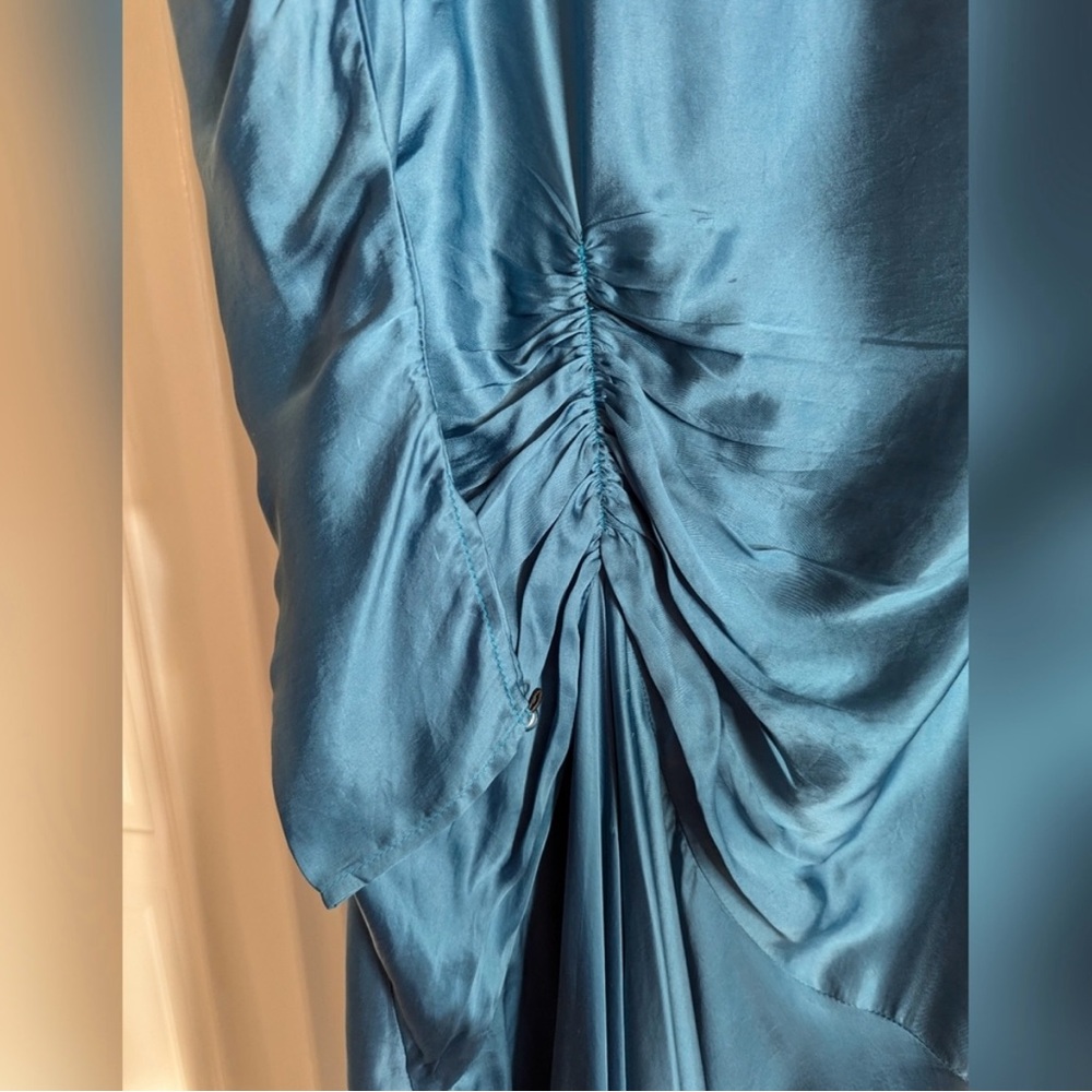 💙ROCOCO SAND Poppy Gown sz XS Dark Turquoise Maxi Long Dress NWT Reg $498💙 - Picture 9 of 12